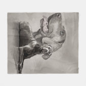 ワイマランアドッグズコラージュ#2 フリースブランケット (正面(横))