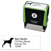 ワイマランアドッグブリードシルエット差出人住所 セルフインキングスタンプ (インサイチュ)