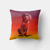 ワイマランアドッグ座ってビーチ クッション (裏面)