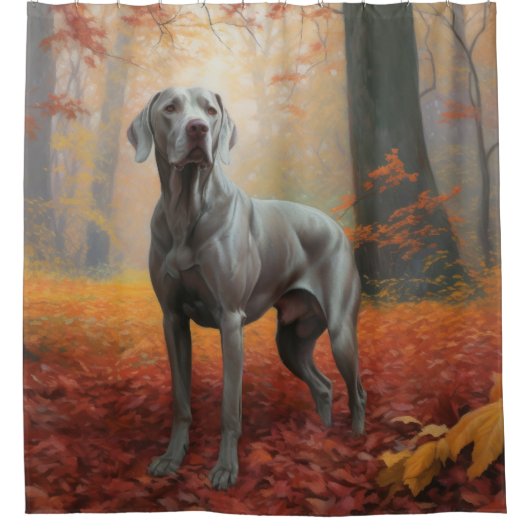 ワイマランイン紅葉秋インスパイア シャワーカーテン (正面)