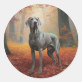 ワイマランイン紅葉秋インスパイア ラウンドシール (正面)