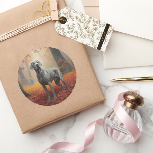 ワイマランイン紅葉秋インスパイア ラウンドシール (ギフト)