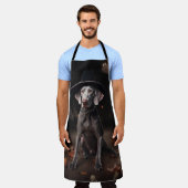 ワイマランカボンプキンハロウィーン怖 エプロン (着用した状態)