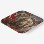 ワイマランダードッグクリスマスフェスティバル ペーパープレート (傾斜あり)