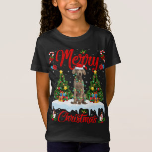 ワイマランダードッグライツクリスマスツリーサンタワイマランザーC Tシャツ