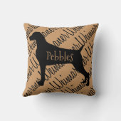 ワイマランドッグシルエットカスタム枕 クッション (裏面)