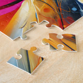 ワイマランドッグポートレートアクリルアートプリントドッグ ジグソーパズル (側面)