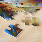 ワイマランドッグポートレートアクリルアートプリントドッグ ジグソーパズル (側面)