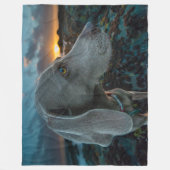 ワイマラン フリースブランケット (正面)