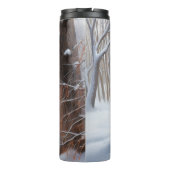 ワイマラーは雪のクリスマスを手放した タンブラー (裏面)