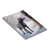 ワイマラーは雪のクリスマスを手放した ノートブック (右側)