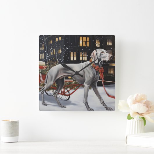 ワイマラークリスマスフェスティバルシーズン スクエア壁時計 (ホーム)