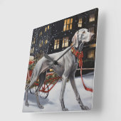 ワイマラークリスマスフェスティバルシーズン スクエア壁時計 (傾斜)