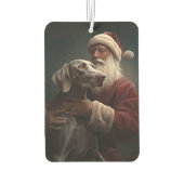 ワイマラーズウィズサンタクロースフェスティバルクリスマス カーエアーフレッシュナー (裏面)