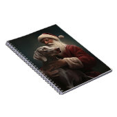 ワイマラーズウィズサンタクロースフェスティバルクリスマス ノートブック (右側)