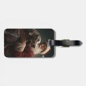 ワイマラーズウィズサンタクロースフェスティバルクリスマス ラゲッジタグ (裏面横)