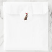 ワイマラーナクリスマストナディアサンタクリスマストレ ラウンドシール (バッグ)