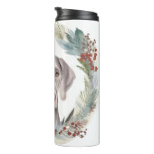 ワイマラーナクリスマスリースフェスティバルカップ タンブラー (回転右)