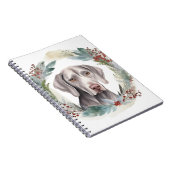 ワイマラーナクリスマスリースフェスティバルカップ ノートブック (右側)