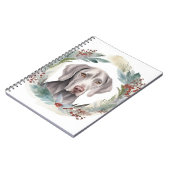 ワイマラーナクリスマスリースフェスティバルカップ ノートブック (左側)