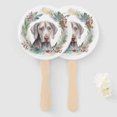 ワイマラーナクリスマスリースフェスティバルカップ ハンドファン (正面&裏面)