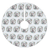 ワイマラーナクリスマスリースフェスティバルカップ ブラッシュドポリエステルツリースカート (正面)