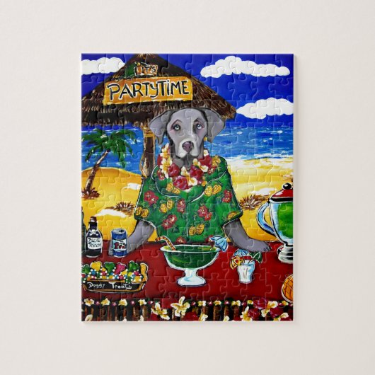 ワイマラーナーバーテンダー ジグソーパズル (縦)