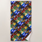 ワイマラーナーバーテンダー ビーチタオル (正面)