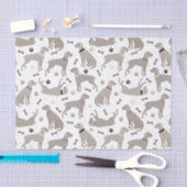 ワイマラーナーボーンズアンドポーズティッシュペーパー 薄葉紙 (クラフト)