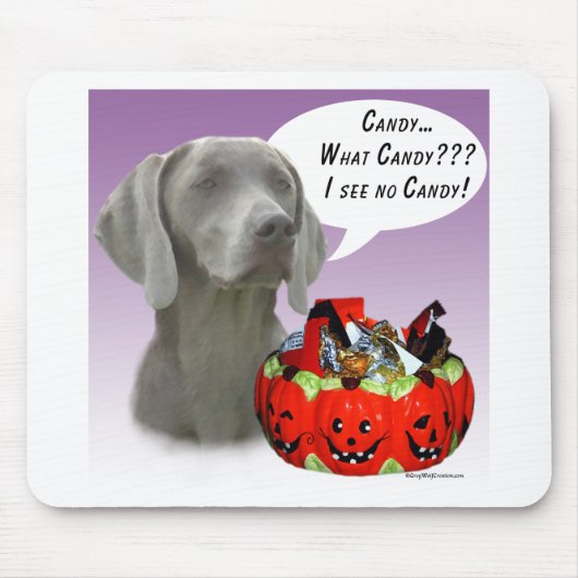 ワイマラーハロウィーンキャンディ マウスパッド (正面)