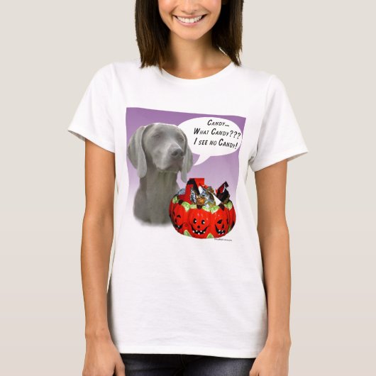 ワイマラーハロウィーンキャンディ Tシャツ (正面)