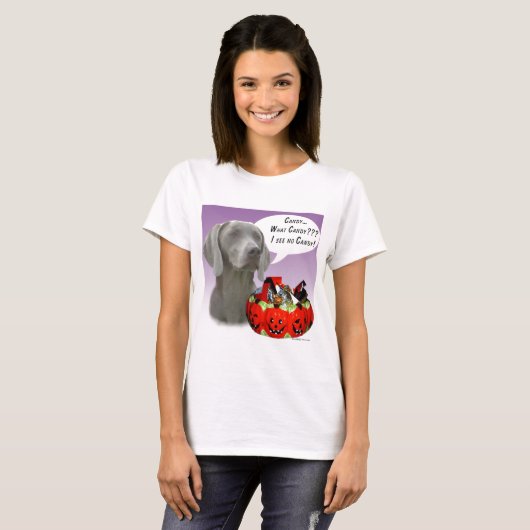 ワイマラーハロウィーンキャンディ Tシャツ (正面フル)