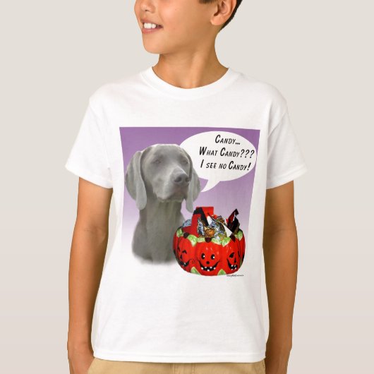 ワイマラーハロウィーンキャンディ Tシャツ (正面)