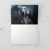 ワイマラーハロウィーン怖い カード (内部)