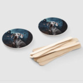 ワイマラーハロウィーン怖い ハンドファン (組立なし)