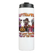 ワイマラーハロウィーン感謝祭クリスマスオーバーシ タンブラー (正面)