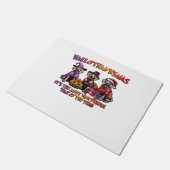 ワイマラーハロウィーン感謝祭クリスマスオーバーシ ドアマット (アングル)