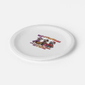 ワイマラーハロウィーン感謝祭クリスマスオーバーシ ペーパープレート (アングル)