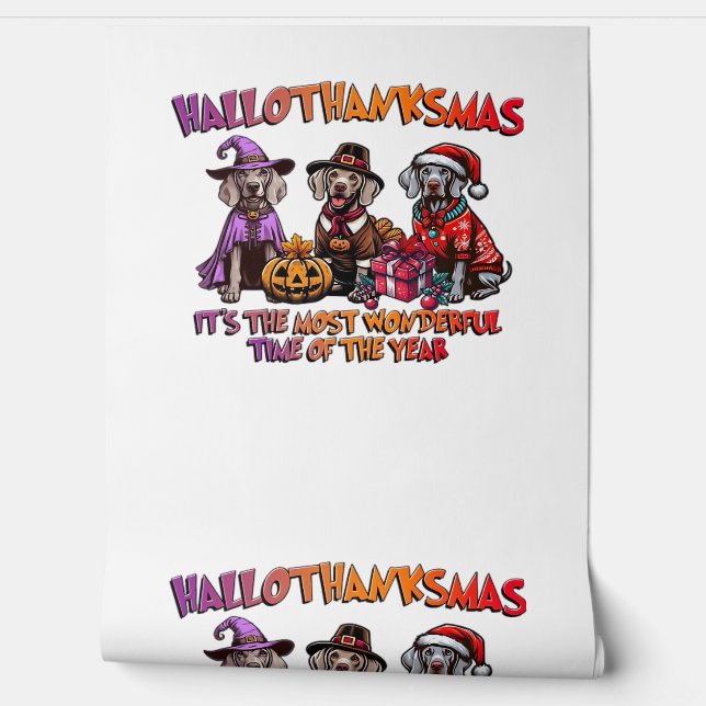 ワイマラーハロウィーン感謝祭クリスマスオーバーシ 壁紙 (ほどく)
