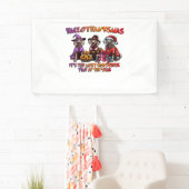 ワイマラーハロウィーン感謝祭クリスマスオーバーシ 横断幕 (インサイチュ)