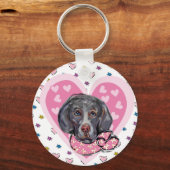 ワイマラーバレンタイン キーホルダー (正面)