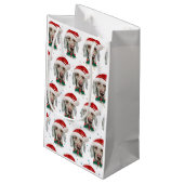 ワイマラーンドッグがクリスマススターを育てる スモールペーパーバッグ (裏面アングル)
