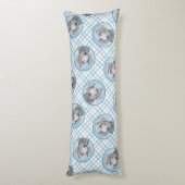 ワイマラ絵を描ナーのグレーシルバーオリジナルドッグアート ボディピロー (裏面 (縦))