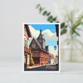 ワイマードイツトラベルヴィンテージイラストレーション ポストカード (スタンド正面)