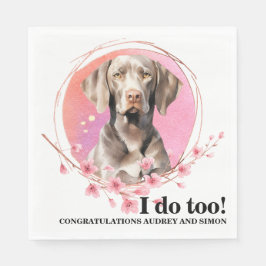 ワイマール犬の写真付きウェディングナプキン スタンダードランチョンナプキン