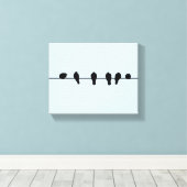 ワイミニマルヤキャンバスに描かれた鳥 キャンバスプリント (インサイチュ (ウッドフロア))