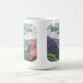 ワイメアキャニオンカウアイハワイランドスケープレトロ コーヒーマグカップ (中央)