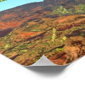 ワイメアキャニオンカウアイハワイヴィンテージトラベル ポスター (角)