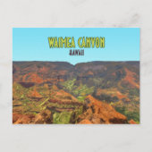 ワイメアキャニオンカウアイハワイヴィンテージトラベル ポストカード (正面)