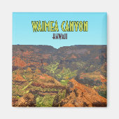 ワイメアキャニオンカウアイハワイヴィンテージトラベル マグネット (正面)